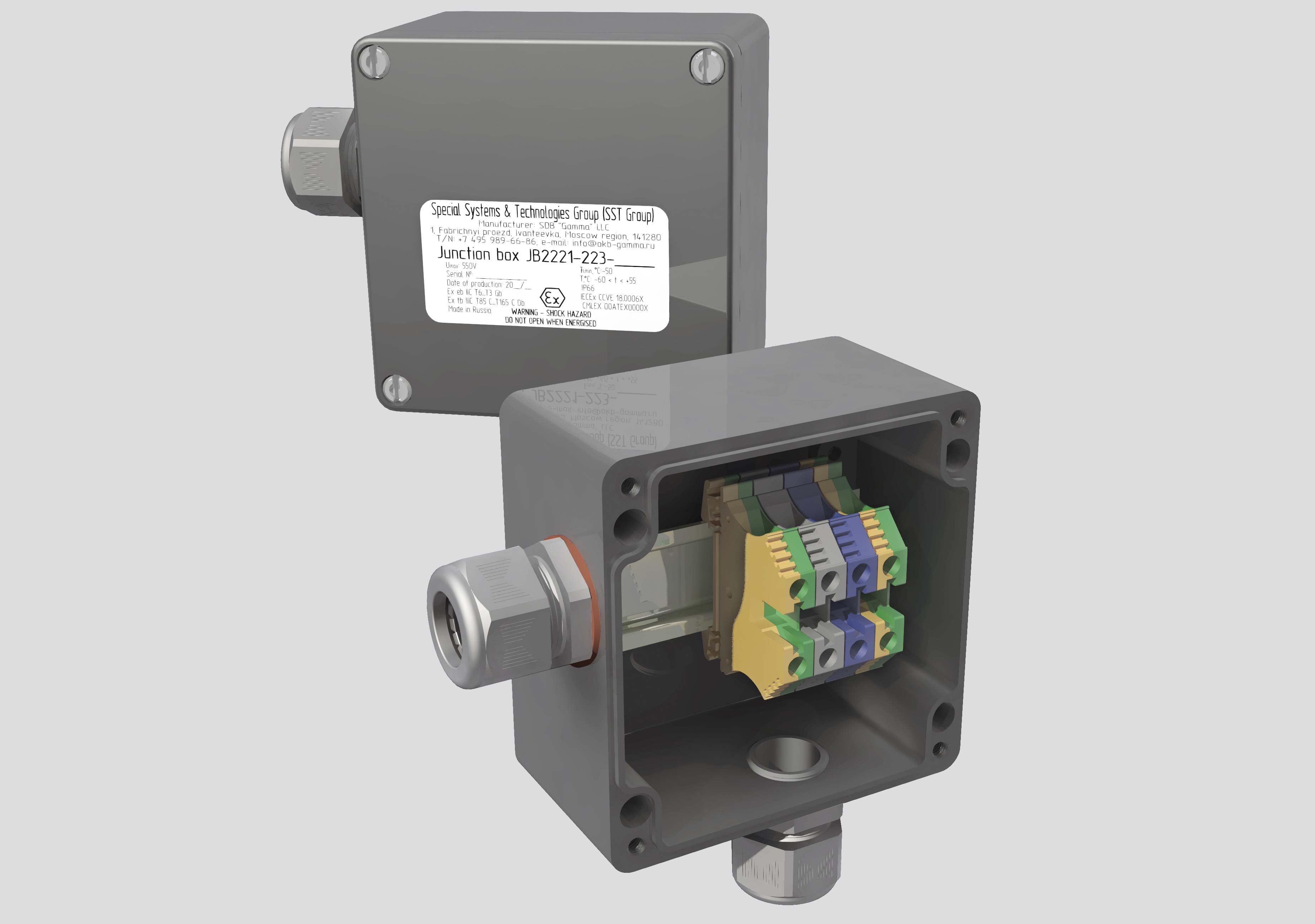 Junction Box for Self-Regulating Heating Cables to Power Connection